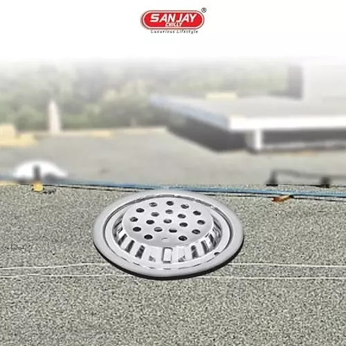 Sanjay Chilly Roof Drainer Silver 127 mm (5 inch), RD-R-127