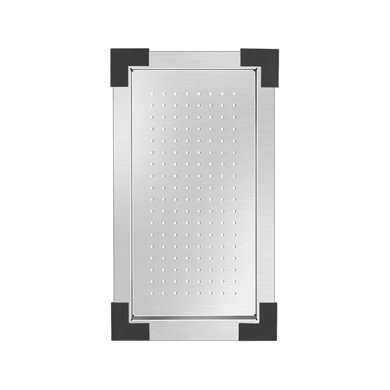 Nirali BG Add Ons Big & Small Veg-Tray Hairline Satin Finish Stainless Steel Round Hole