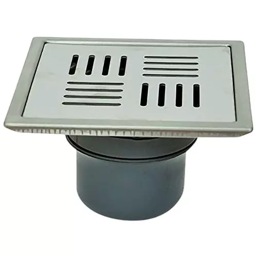 Vida Bath Linear Shower Drain Tile Insert Stainless Steel Matte Finish 15 cm Size, fgt112