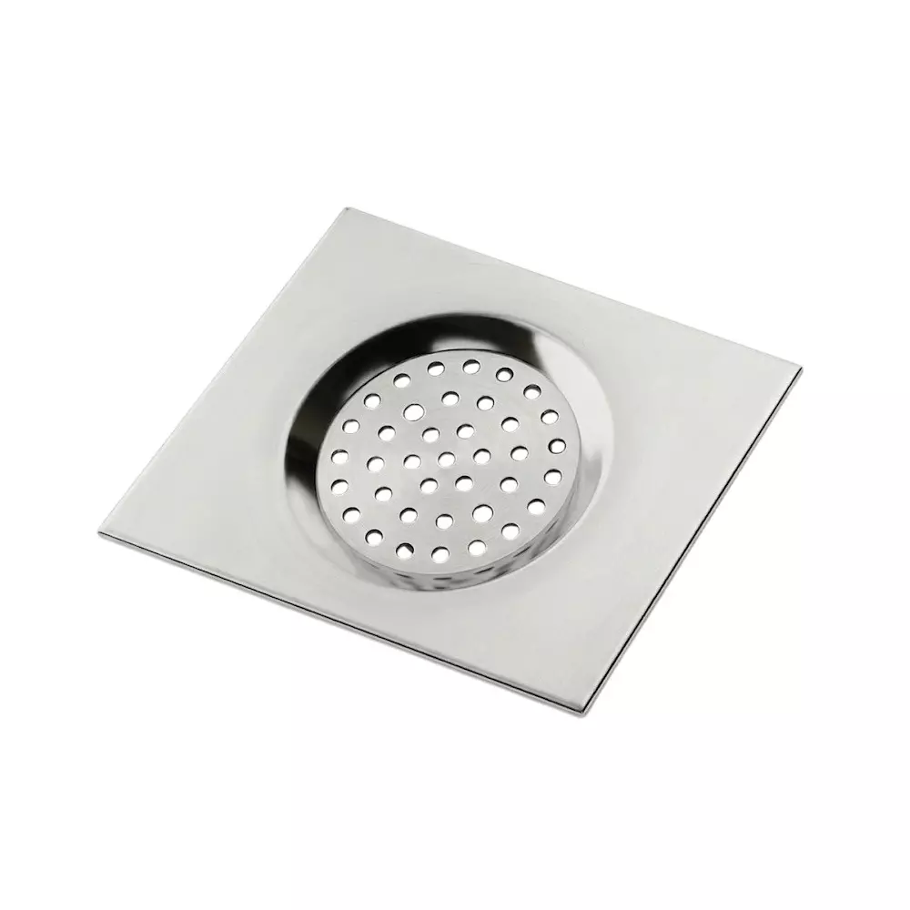 Aquai One Pcs Fix Jali Trap Drain 150x150 mm Size Silver Stainless Steel, BH-1007