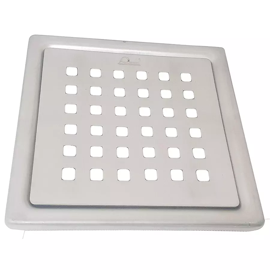 Aquieen 5x5 Inch Stainless Steel Silver with Cockroach Trap Matte Bathroom Floor Water Drain Grating