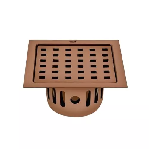 Sanjay Chilly Square Zoom Floor Drainer with Cockroach Trap Rose Gold 127 x 127 mm, SCCT-SZ-RG-127
