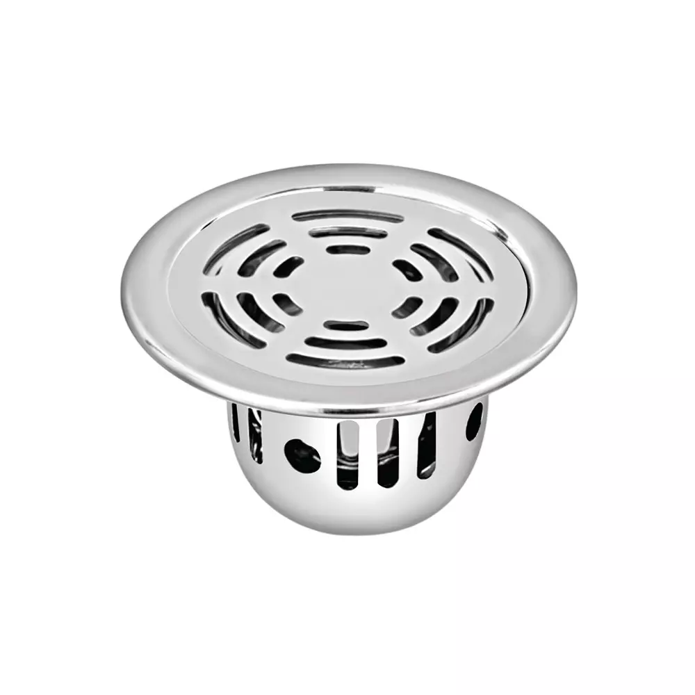 Sanjay Chilly Round Ringo Floor Drainer with Cockroach Trap Sliver 101 mm, ‎SCCT-RR-101