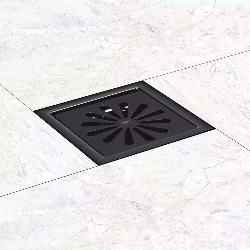 Sanjay Chilly Tof Square Ezee Floor Drainer Ultra Black 153 x 153 mm, TOF-SE-UB-153
