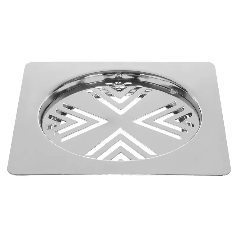 CASLLA Floor Drain Grating Arrow 5 inch (125 mm) Stainless Steel 304 Glossy Finish Square, FG-SS304-506B