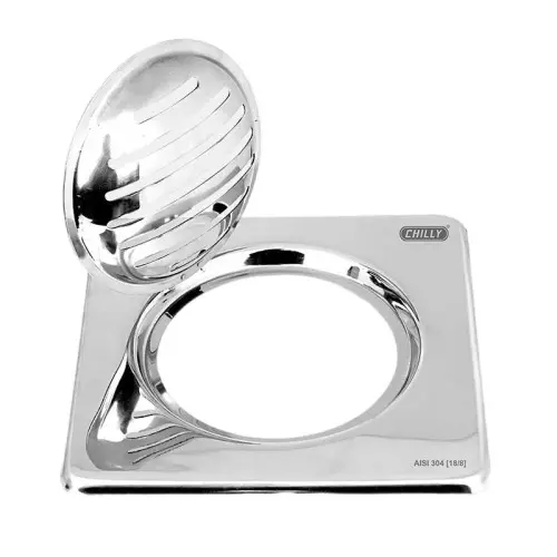Chilly 129x129 mm Drainer/Jali Stainless Steel Glossy Finish Silver, SK-SCH-129