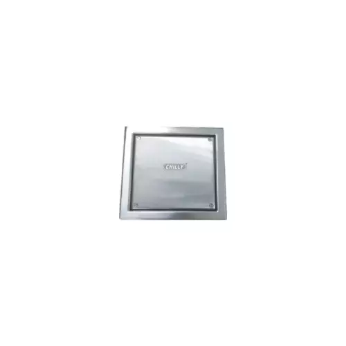 Chilly 150x150mm (6x67") Frame Size Gully Trap Cover Stainless Steel Glossy Finish, GTC-150150