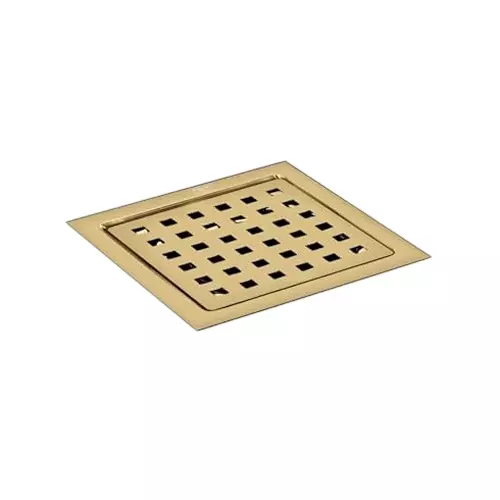 Sanjay Chilly Square Floor Drain Cover With Cockroach Trap French Gold 127 x 127 mm (‎5 x 5 inch), SCCT Square zoom-FG
