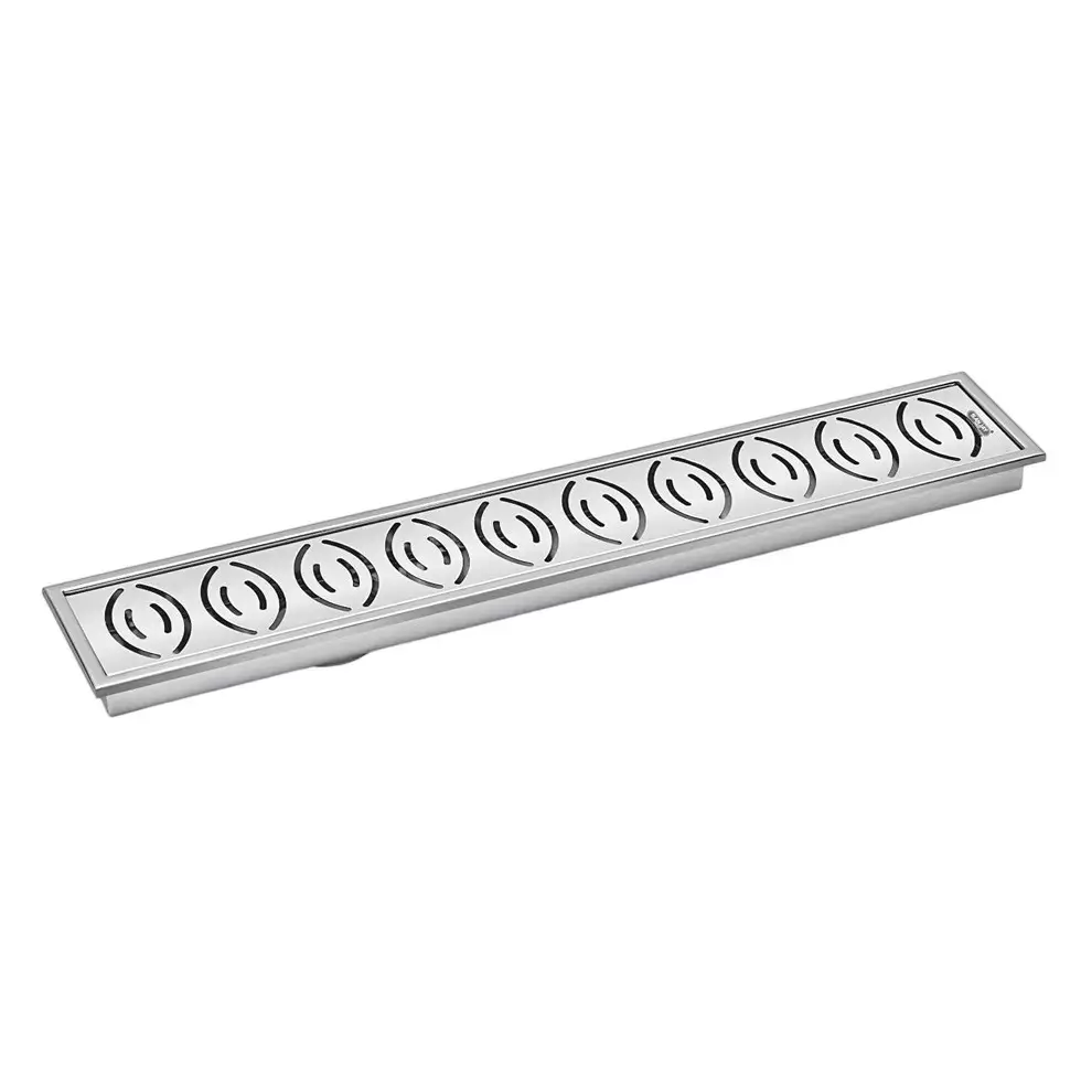 Sanjay Chilly NEO Shower Drain Channel Silver Center Hole 100 x 1200 mm, SCDN-CH- 1200