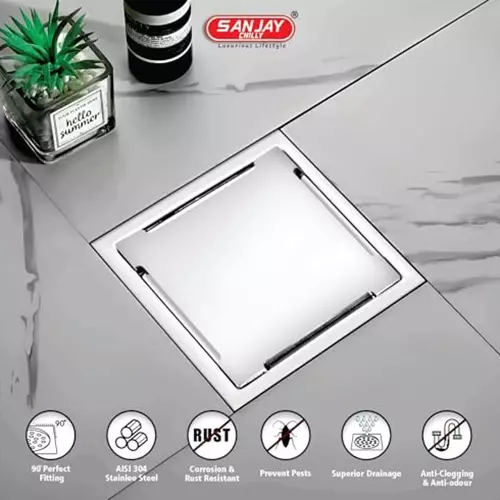 sanjay-chilly-square-floor-drainer-silver-127-x-127-mm-tof-scl-gs-127