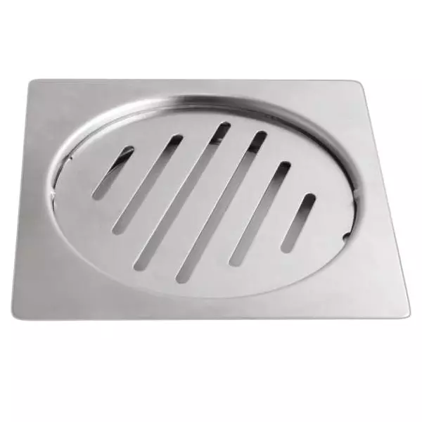 CASLLA Floor Drain Grating Slice 6 inch (150 mm) Stainless Steel 304 Glossy Finish Square, FG-SS304-602B