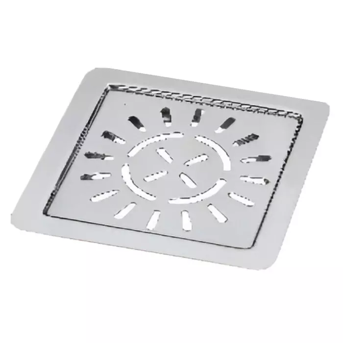 CASLLA Floor Drain Grating Plus 5 inch (125 mm) Stainless Steel J4 Matte Finish Square, FG-SQ-J4-511