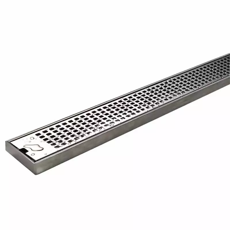 Chilly Squares 600x100x30 mm Seamless Drain Channel Glossy Finish Silver, SC-SQ-600100