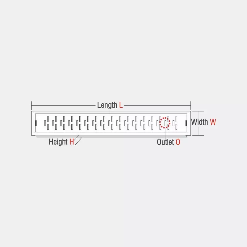 Chilly Squares 600x100x30 mm Seamless Drain Channel Glossy Finish Silver, SC-SQ-600100