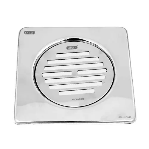 Chilly 153x153 mm Drainer/Jali Stainless Steel Glossy Finish Silver, SK-SGC-153