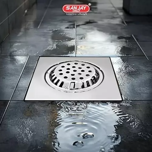 Sanjay Chilly Roof Drainer Silver 127 x 127 mm (5 x 5 inch), RD-S-127
