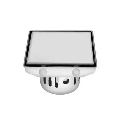 Sanjay Chilly Square Marble Floor Drainer with Cockroach Trap Silver 101 x 101 mm, ‎SCCT-STD-100
