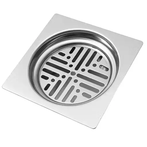 CASLLA Floor Drain Grating Link 5 inch (125 mm) Stainless Steel J4 Matte Finish Square, FG-J4-504B