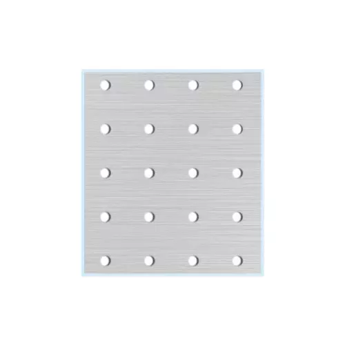 Nirali BG Add Ons Big Veg-Tray 280x482x50 mm (11x19x2 inch) Hairline Satin Finish Stainless Steel Round Hole