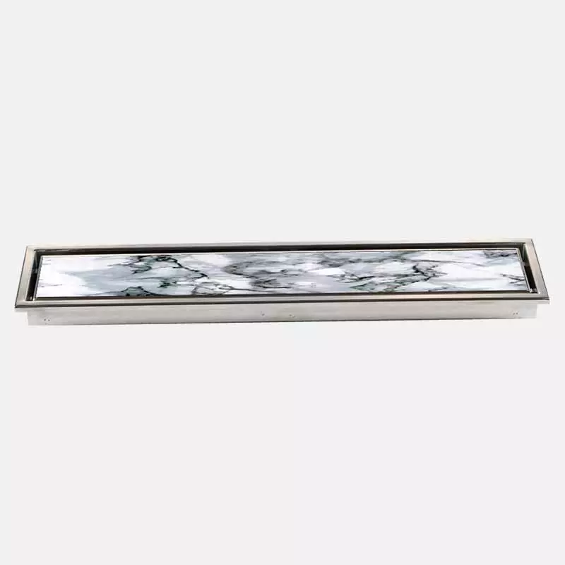 Chilly Marbella Reflecta 600x100x35 mm Seamless Drain Channel Glossy Finish Silver, SC-MR-600100