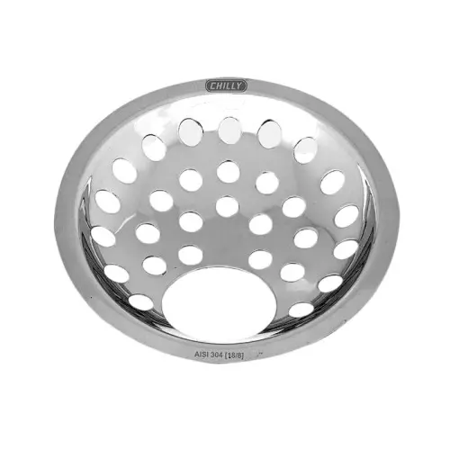 Chilly 127x127 mm Drainer/Jali Stainless Steel Matt Finish Silver, SK-SGFCL-127