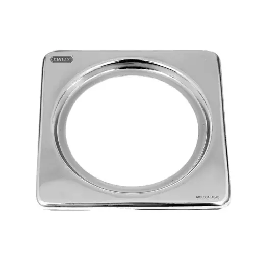 Chilly 127x127 mm Drainer/Jali Stainless Steel Matt Finish Silver, SK-SGFCL-127