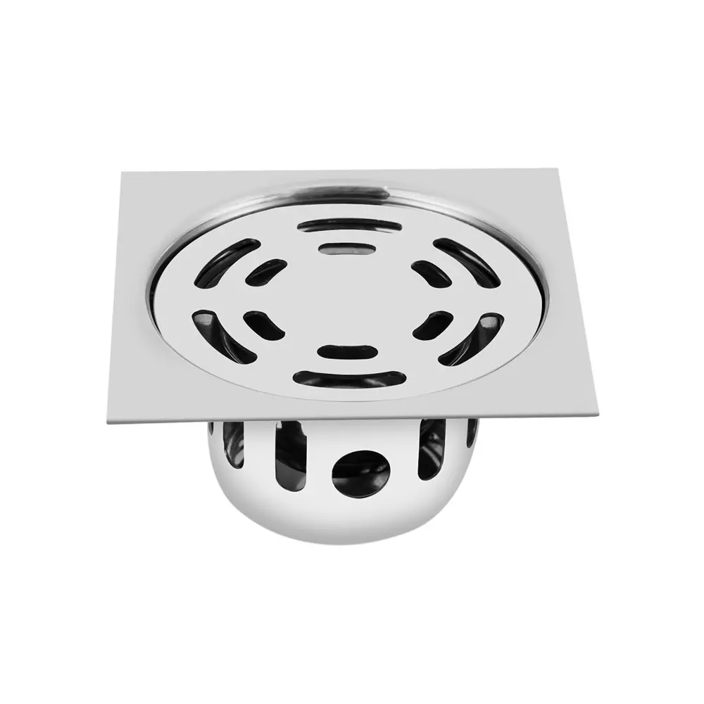 Sanjay Chilly Square Ringo Floor Drainer with Cockroach Trap Sliver, ‎SCCT-SR