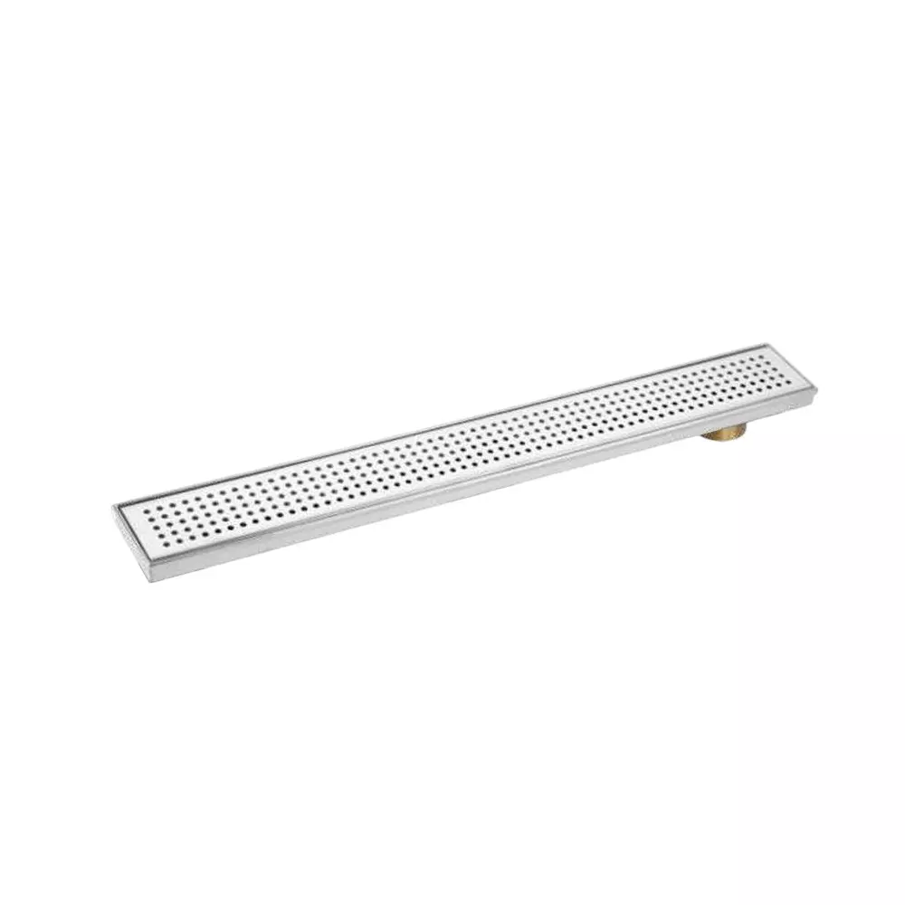 PLATO GIRARE Extra Heavy Shower Drainer 100x600 mm Satin Matt Finish with Brass Coupler, 9563