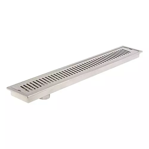 Vida Bath Track Linear Shower Drain Corner Outlet SS 304 Stainless Steel 800 mm (32 inch) Size