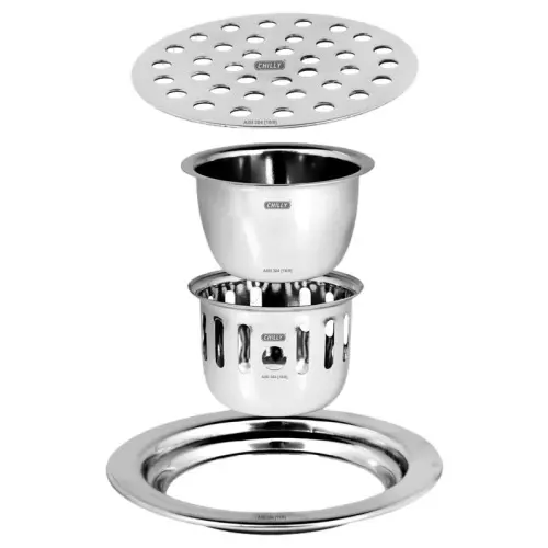 Chilly 203 mm Cockroach Trap Stainless Steel Matt Finish Silver, CCT-R-203