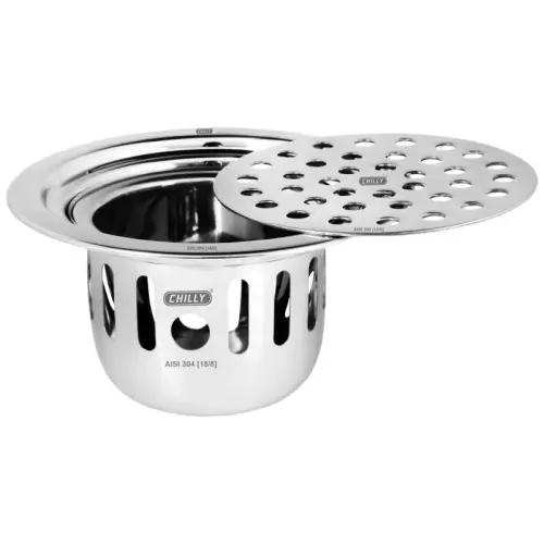 Chilly 203 mm Cockroach Trap Stainless Steel Matt Finish Silver, CCT-R-203