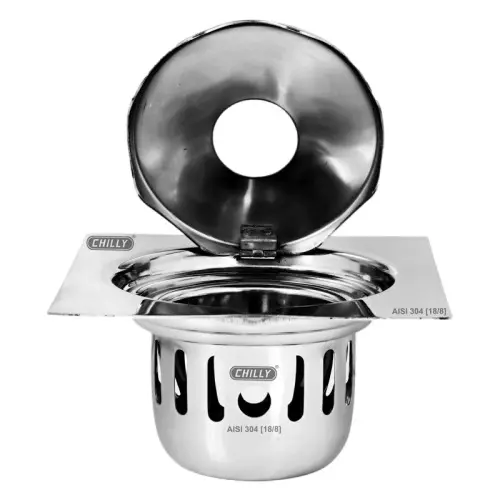 Chilly 140x140 mm Cockroach Trap Stainless Steel Matt Finish Silver, CCTL-SG-140