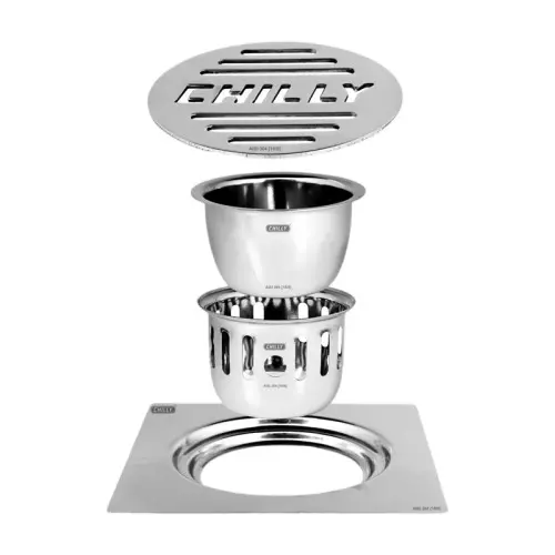 Chilly 153x153 mm Cockroach Trap Stainless Steel Matt Finish Silver, CCT-SSDFC-153