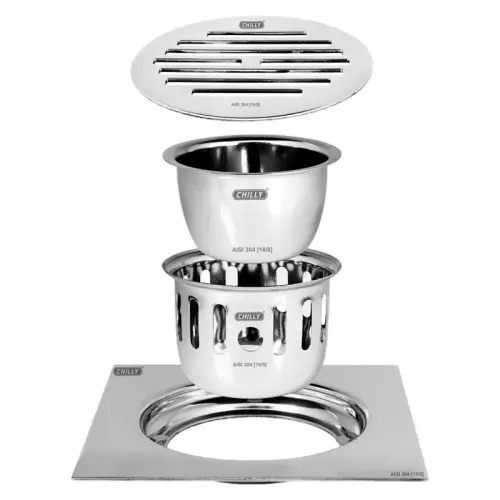 Chilly 150x150 mm Cockroach Trap Stainless Steel Glossy Finish Silver, CCTL-SMHCL-150