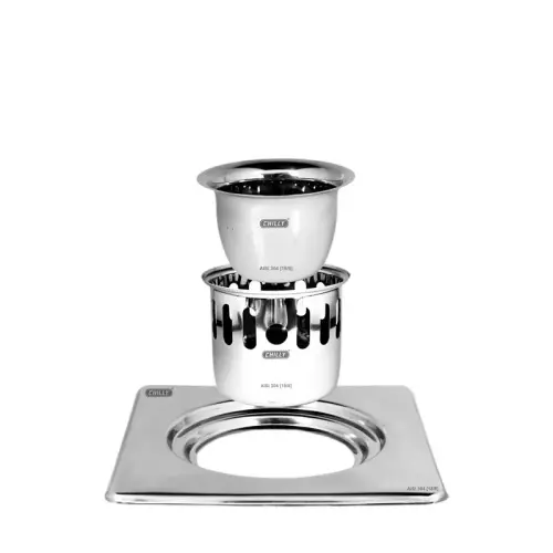 Chilly 203x203 mm Cockroach Trap Stainless Steel Glossy Finish Silver, CCT-S-203