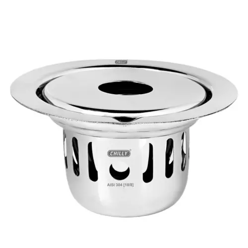 Chilly 138 mm Cockroach Trap Stainless Steel Matt Finish Silver, CCTL-RG-138