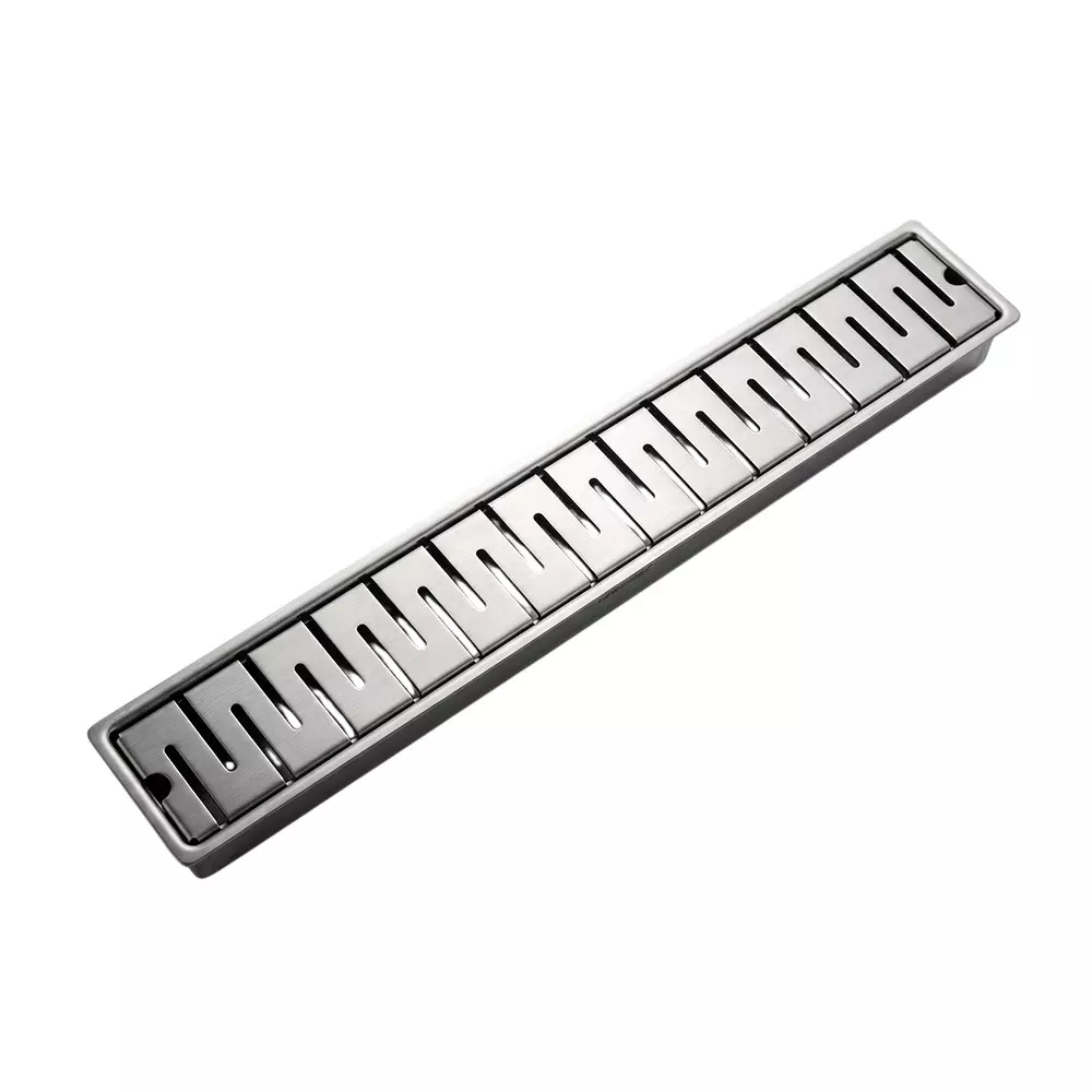 Aquai Long Drain Channel Stainless Steel 100x600 mm Size Satin Silver for Bathroom Use, BH-4105-C