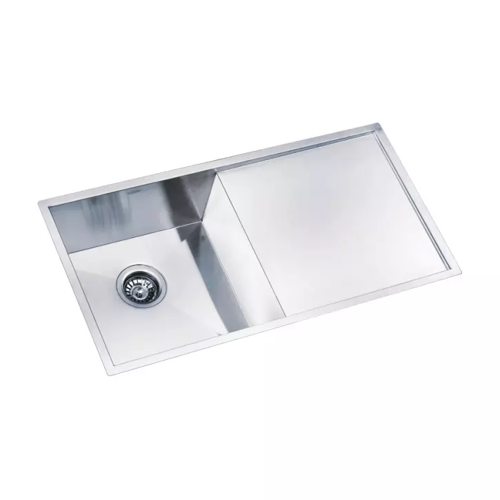 Buy Kaff 34x17 Inch Chrome SS Single Bowl Kitchen Sink with Drainboard