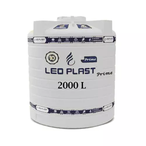 LEO PLAST ROTO Moulded Water Tank HDPE White 2000 L