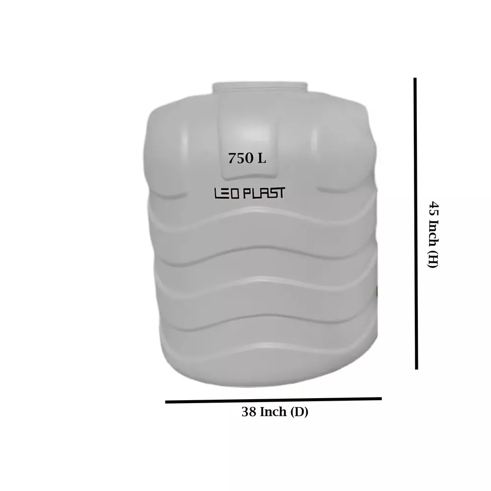 Leo Plast 750 L Blow Moulded Water Tank HDPE White 114.3x96.52 cm for Home