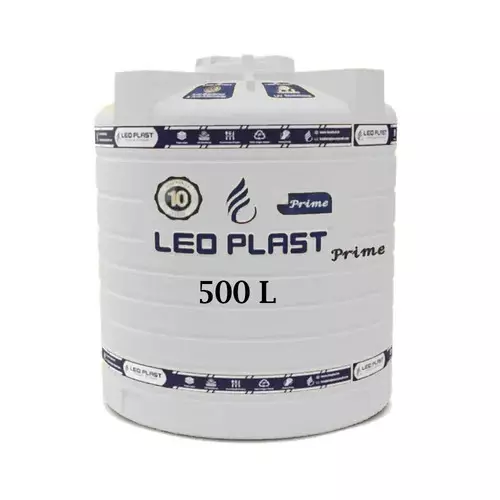 LEO PLAST ROTO Moulded Water Tank HDPE White 500 L