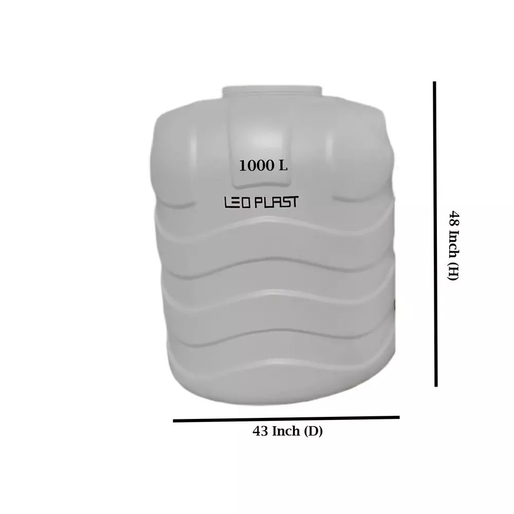 Leo Plast 1000 L Blow Moulded Water Tank HDPE White 123.19x109.22 cm for Home