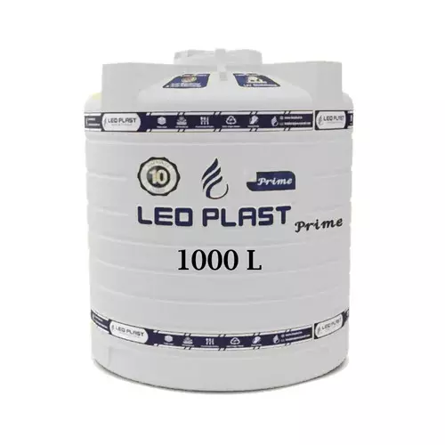 LEO PLAST ROTO Moulded Water Tank HDPE White 1000 L