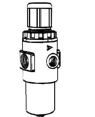 Aira Filter Regulator With Pressure Gauge & PU Tube FRJ Model Working Pressure of 1-9Kg,SHAVONOGREYN