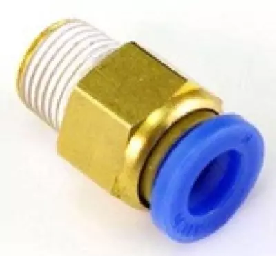 Techno PC Male Connector Push Type Fitting 12-04 Thread Size 12 mm