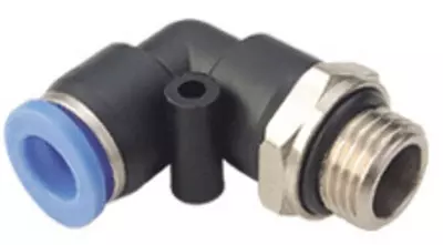 Techno PL Male Elbow Push Type Fitting 6-02 Thread Size 6 mm