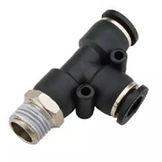 JELPC M5 Run Tee Connector with Male Thread 4xM5