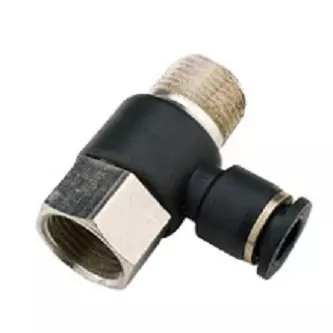 JELPC 1/8 Inch Banjo Elbow Connector with Female Thread 8x1/8