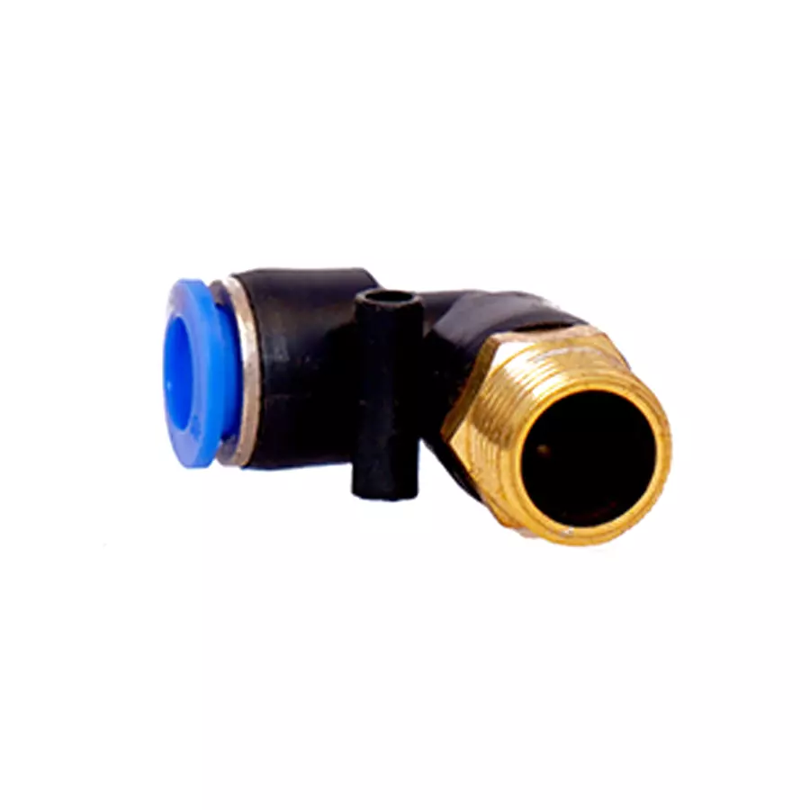 PowerHouse 10 mm 3/8 Inch Push Type Elbow Fitting with male thread, 10-03 with 6 Months Warranty