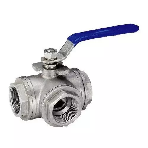 Buy AKARI SS-T-BV-1/2" Stainless Steel T-PORT Ball Valve With Mounting Pad 1/2 Inch from Industrybuying.com